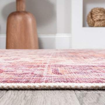 Alacati Ogee Medallion Washable Area Rug